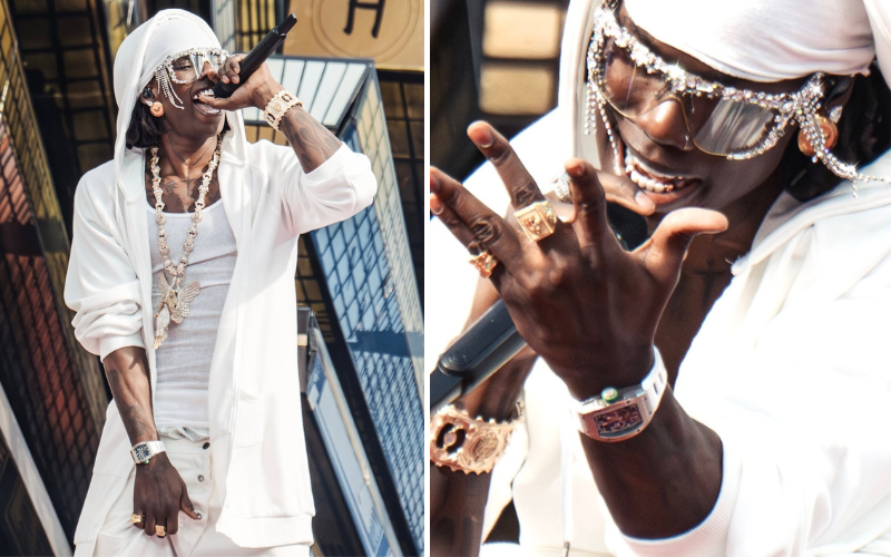 Rema stuns World Cup performance with designer Richard Mille watch, all-white look
