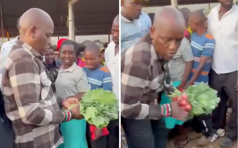 VIDEO: Dennis Itumbi hands out Sukuma Wiki, tomatoes as Mbeere North Campaigns heat up