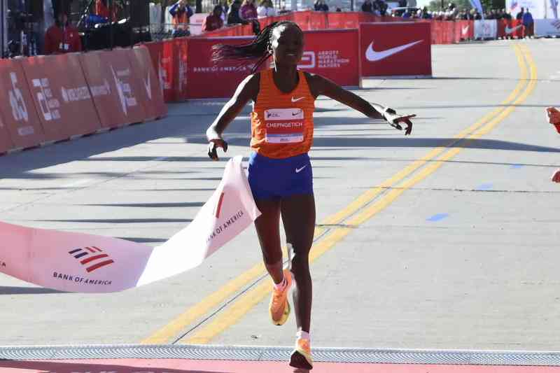 Chepngetich misses Brigid's world record in Chicago by 14 seconds
