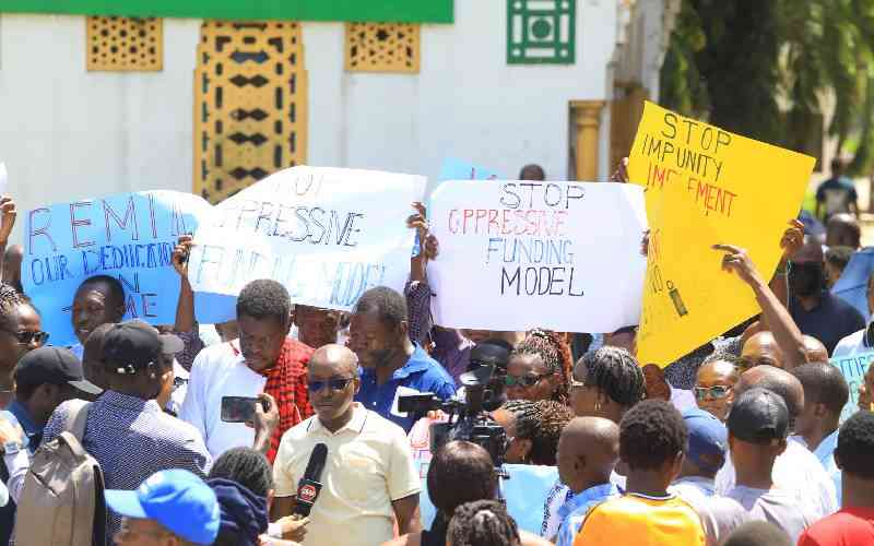 Staff take to streets as learning in public universities grinds to a halt