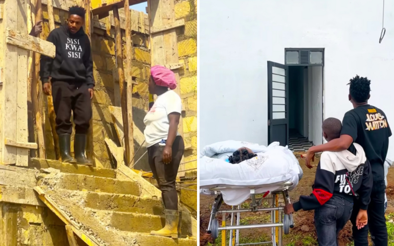 Eric Omondi builds home, apartment block for bedridden mother in Kamakis