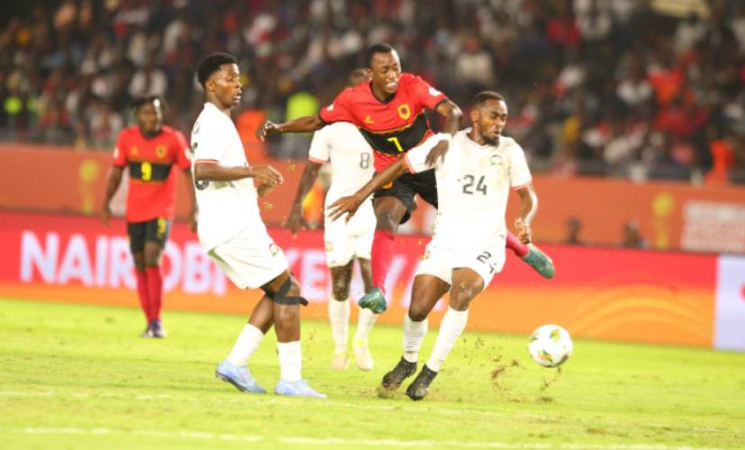 10-man Harambee Stars battle to draw with Angola in CHAN Group A clash