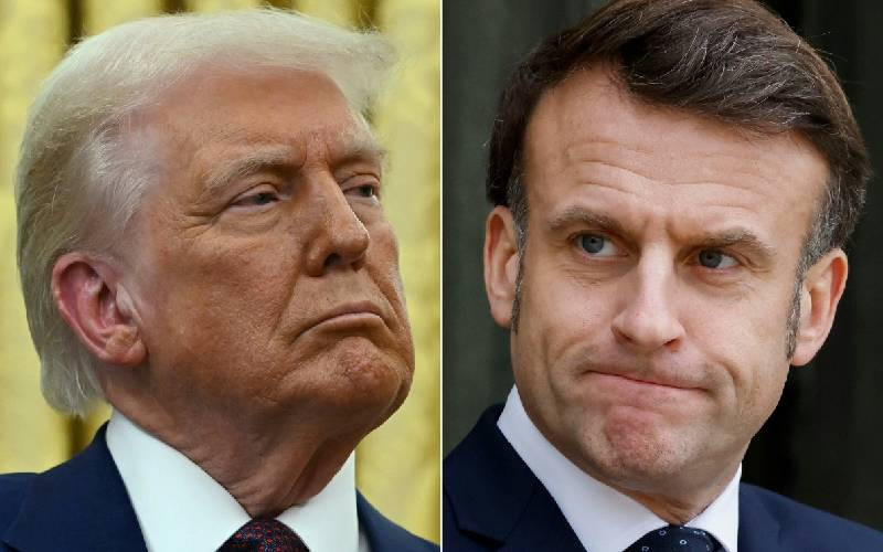 Don't be weak with Putin, Macron tells Trump