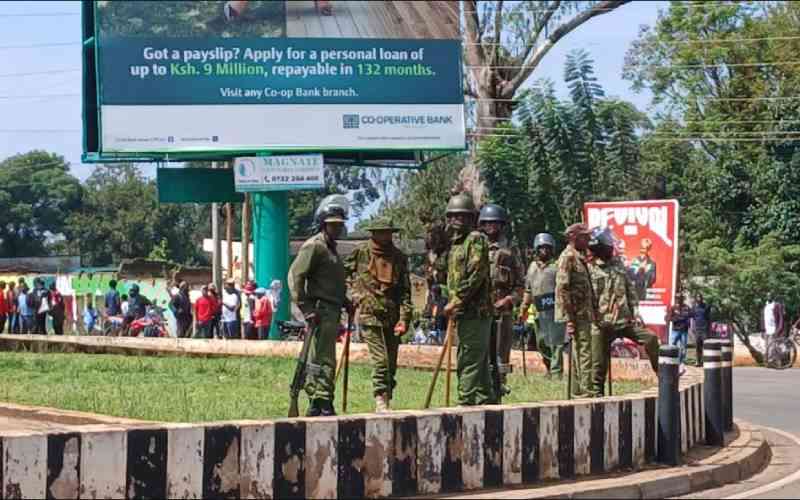 Tension high in Kakamega as police deploy heavily ahead of Linda Mwananchi rally