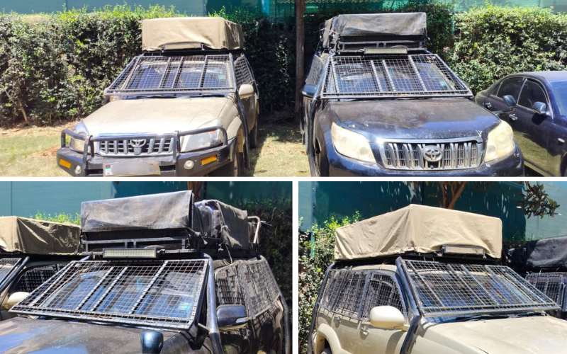 PHOTOS: Gachagua's cars fitted with heavy-duty steel mesh protection after violent rallies