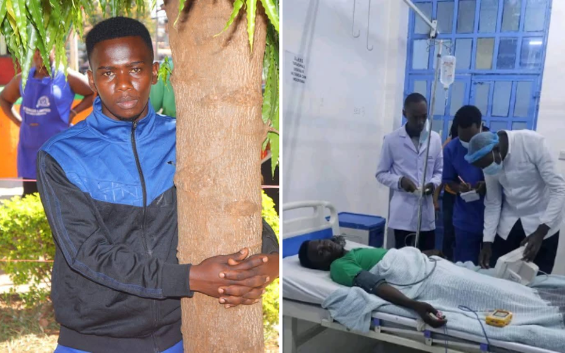 Murang'a pastor Jimmy Irungu collapses 20 minutes short of 80-hour tree-hugging record