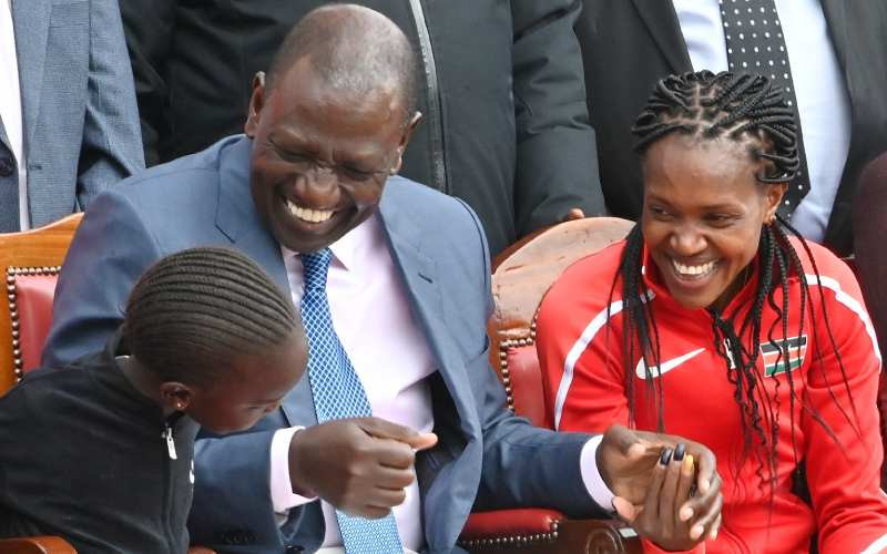 Faith Kipyegon urges State to support young athletes by constructing more stadia