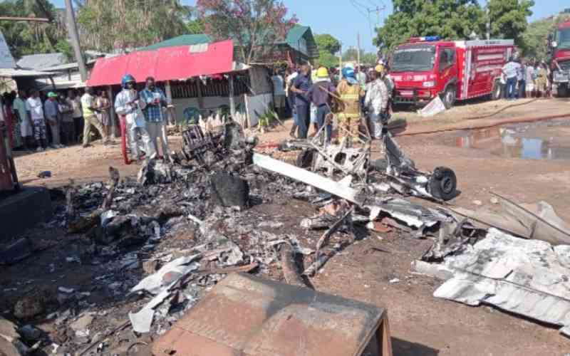 Three killed in Malindi aircraft crash