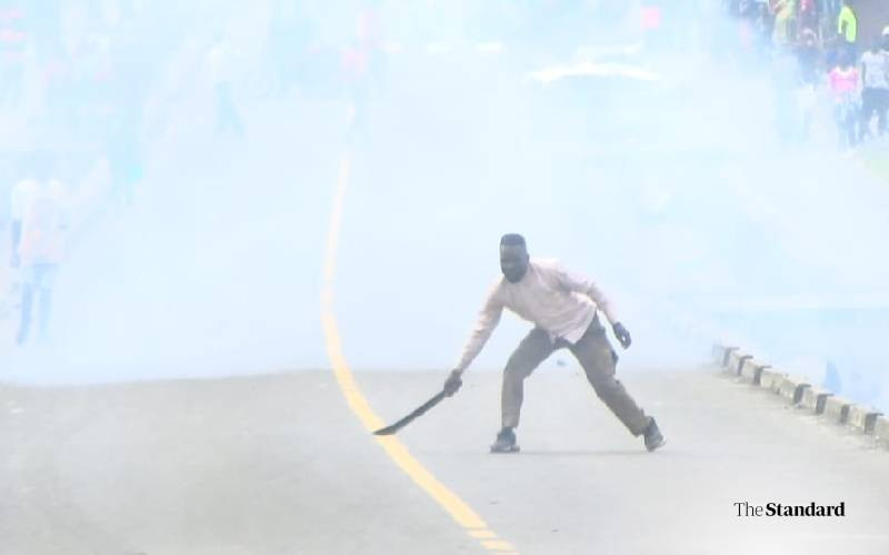 Police confirm arrest of panga-wielding protester, say he's Ugandan