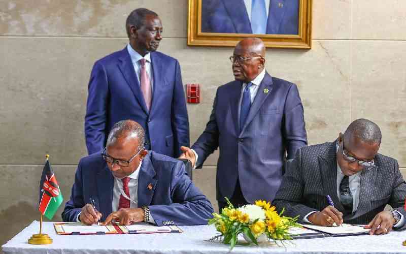 Kenya signs three MOUs with Ghana