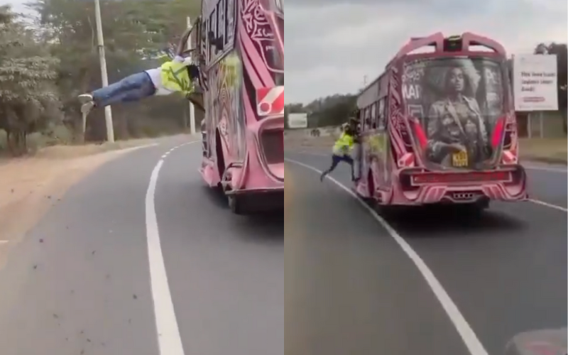 Nairobi matatu driver arrested after viral video of touts dangling, performing dangerous stunts