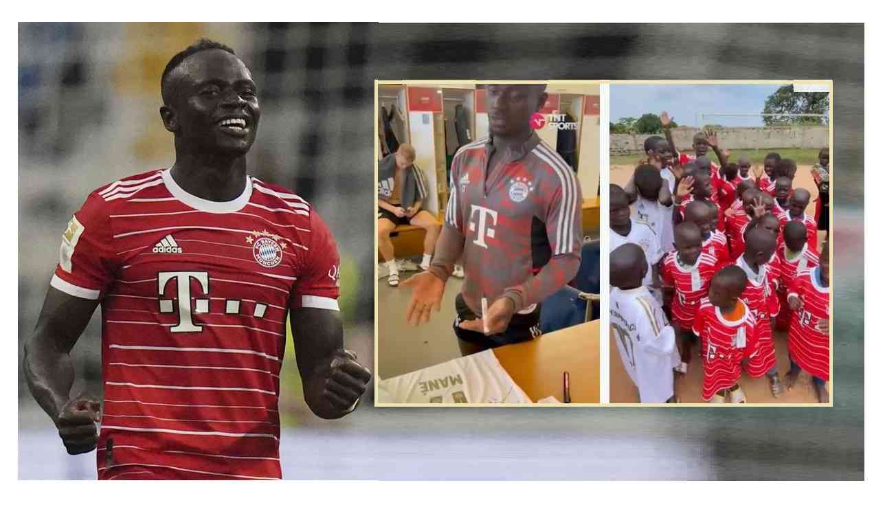 Mane show love after gifting over 100 signed Bayern shirts to children in Senegal