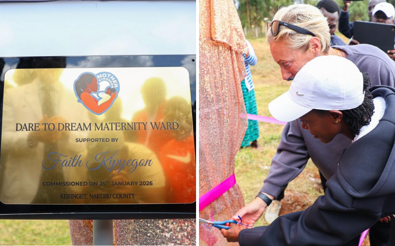 Olympic champion Faith Kipyegon commissions life-saving maternity ward 'Dare to dream'