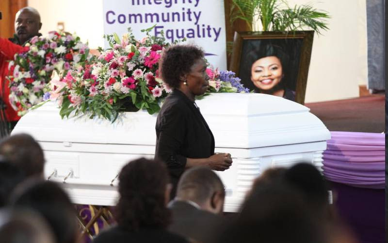 Tears flow freely as friends and relatives pay tribute to TV queen Kasavuli