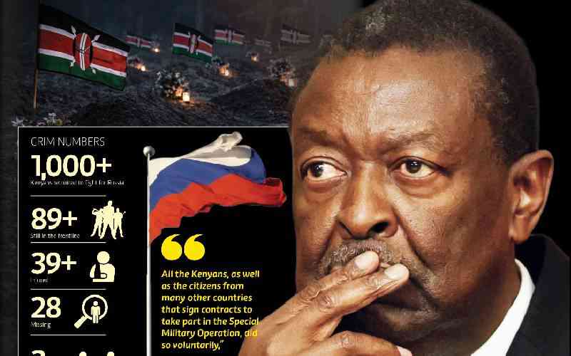 Failed mission: Mudavadi returns from Moscow empty-handed