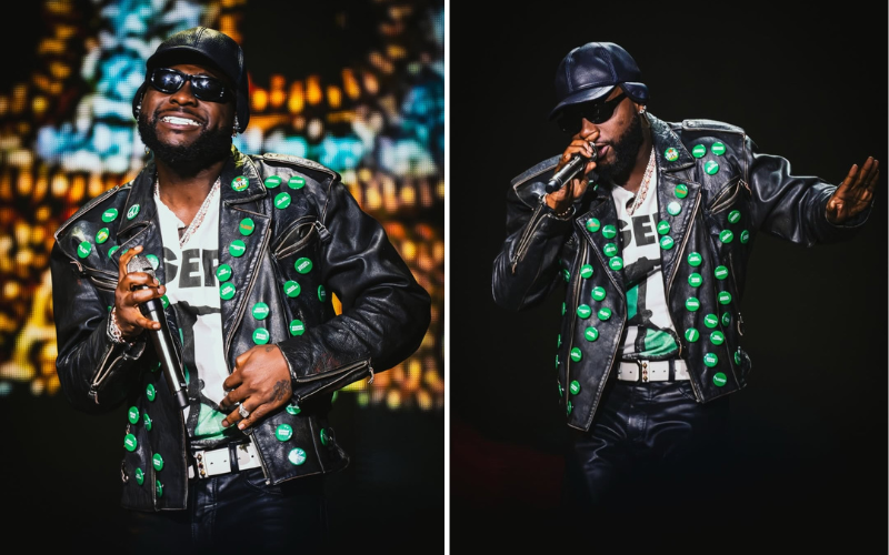 Davido wears tribute jacket naming kidnapped pupils, teachers at FIFA concert