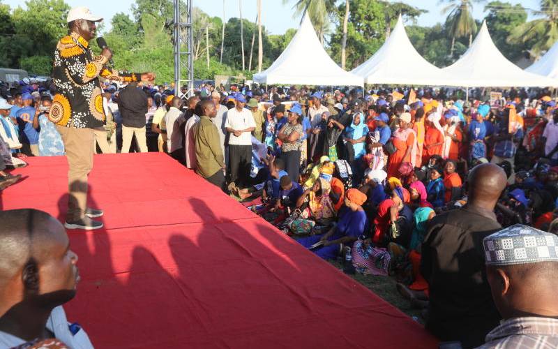 Raila Odinga moves to consolidate his support at Coast with mega rally