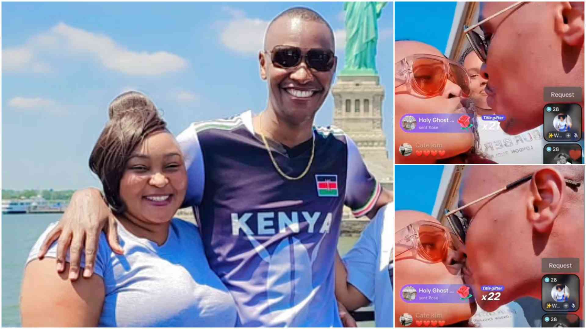 Samidoh, wife Edday Nderitu rekindle romance, passionately lock lips on TikTok live video