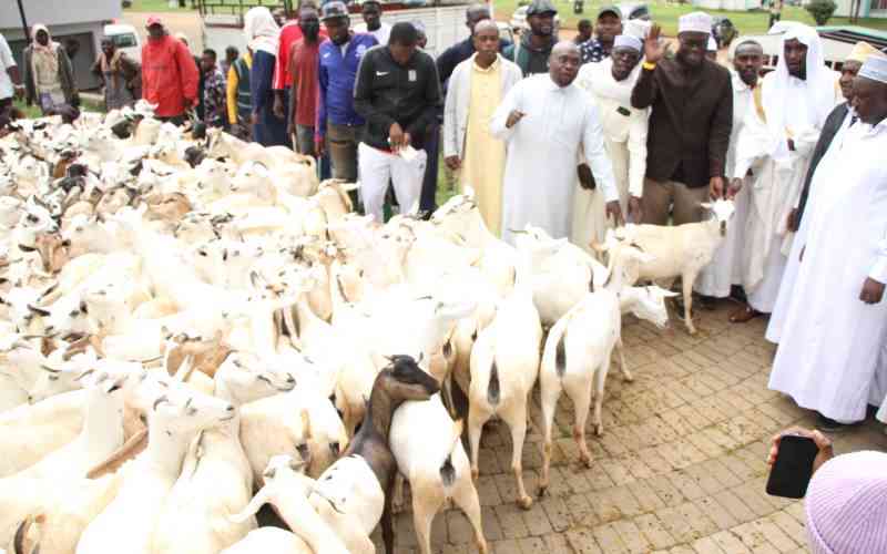 Sakaja donates 700 goats ahead of Eid, backs Nubian land rates waiver