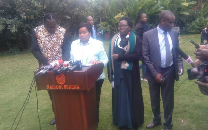 The four IEBC commissioners who walked out of Bomas of Kenya