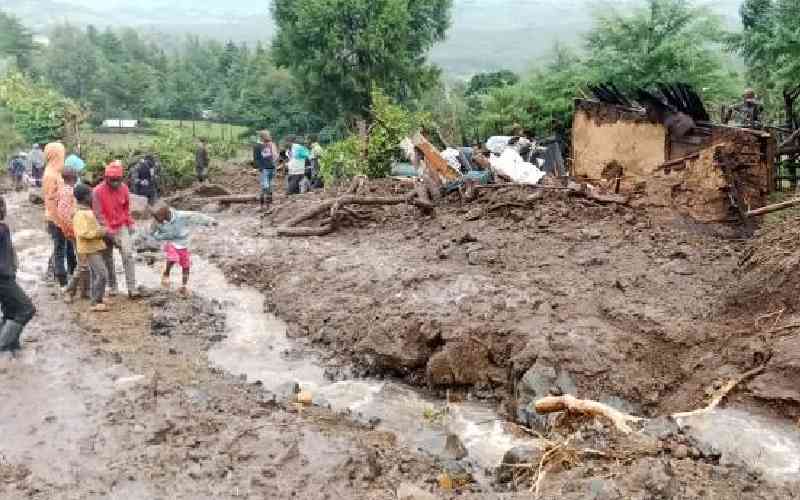 Survivors of Baringo mudslides...