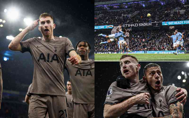Man City and Tottenham draw 3-3 after late goal from Kulusevski