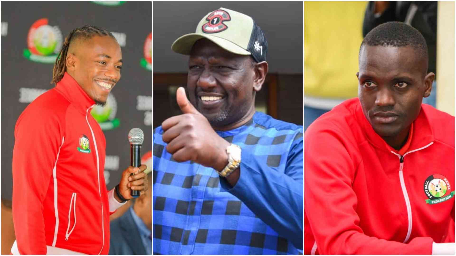 Harambee Stars Captain makes bold request to President Ruto during training camp visit