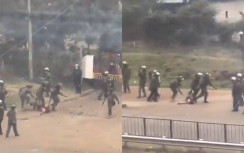Outrage after police officers in Juja drag a gunshot victim