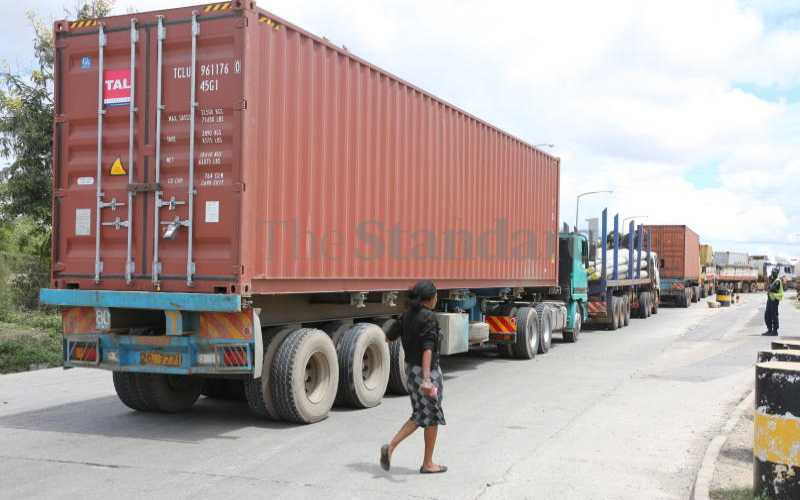 Truck drivers have protested delays at the Webuye weighbridge