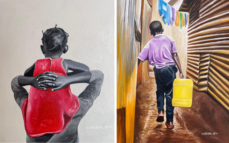 Artist Wesley Osoro challenges Kibera stereotypes with vibrant storytelling