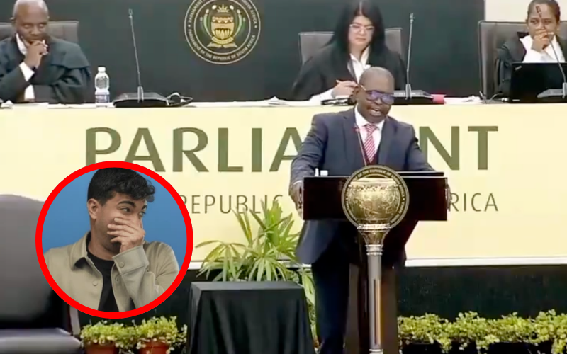 Awkward moment as minister's unzipped trousers disrupt parliament session