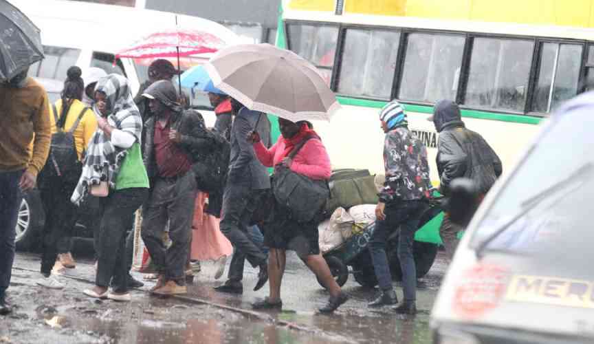 Heavy downpour in Nairobi as w...