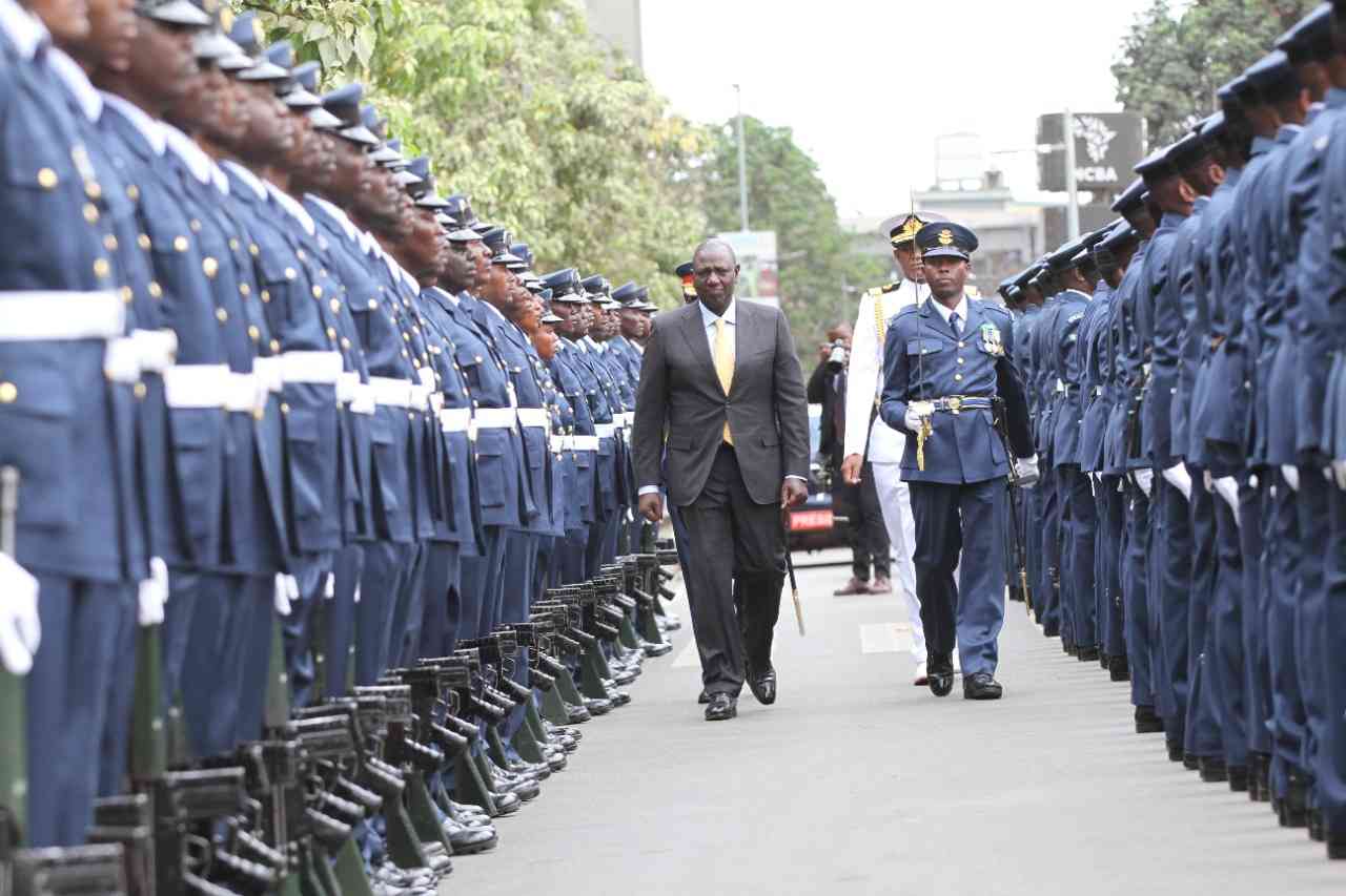 President William Ruto inspects first guard of honour in Parliament