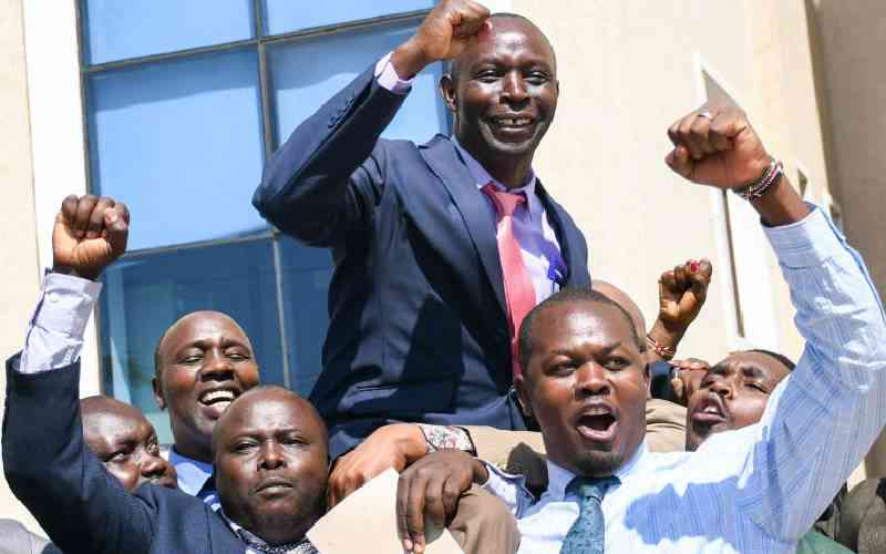 'Flying egg' at Nakuru County Assembly as new Majority Leader is installed