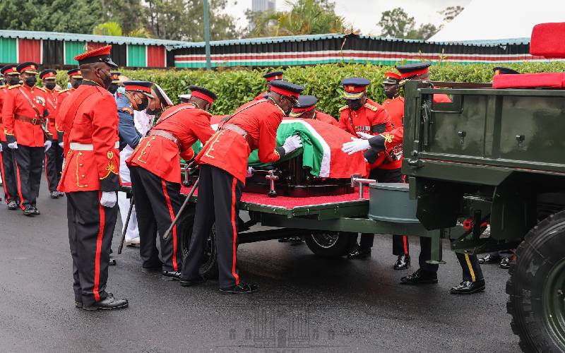 Former President Mwai Kibaki's final journey - Photos