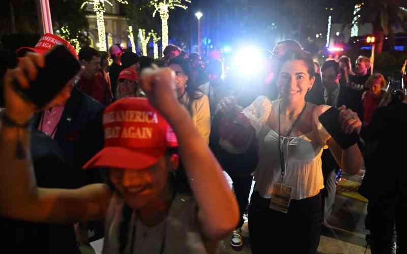 In pictures: Celebrations among Donald Trump's supporters