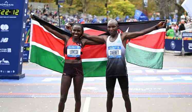 Chebet and Lokedi of Kenya win New York City Marathon Marathon races in debuts
