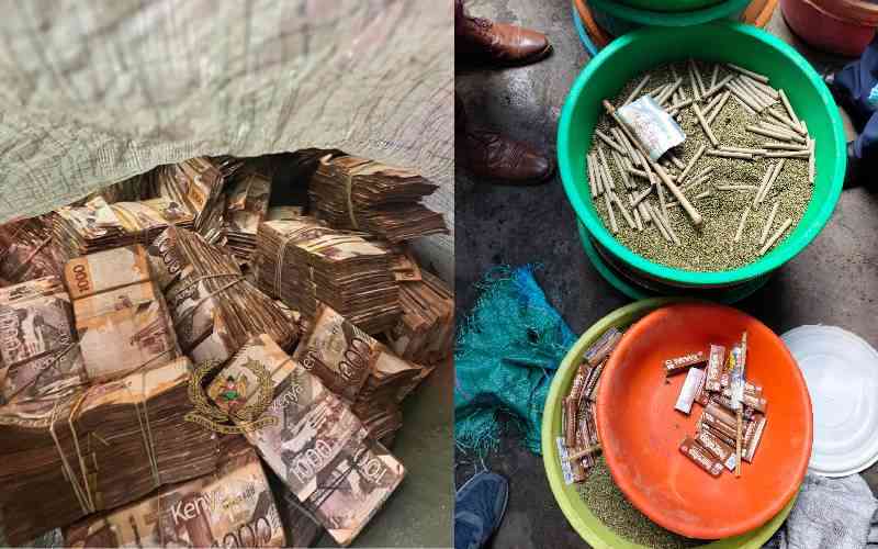 Three people arrested, Sh12 million and 25 sacks of bhang recovered