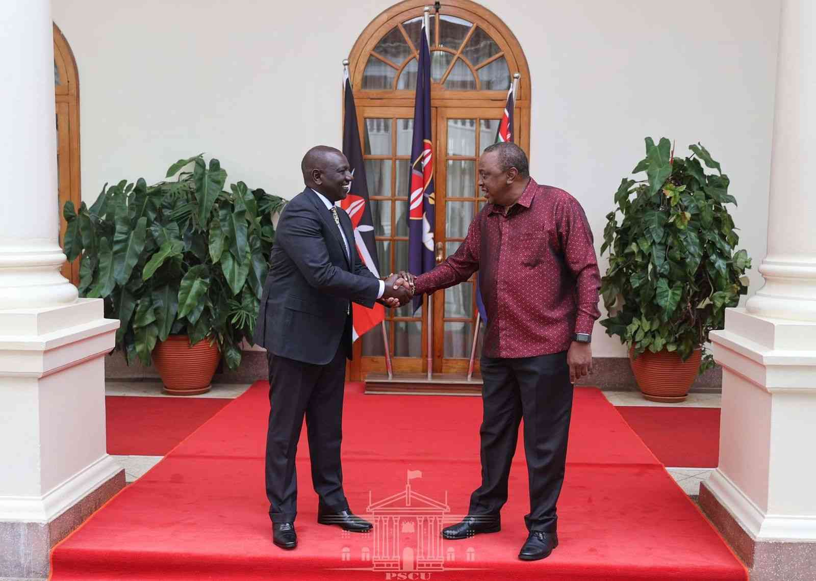 Uhuru and Ruto meet at State House