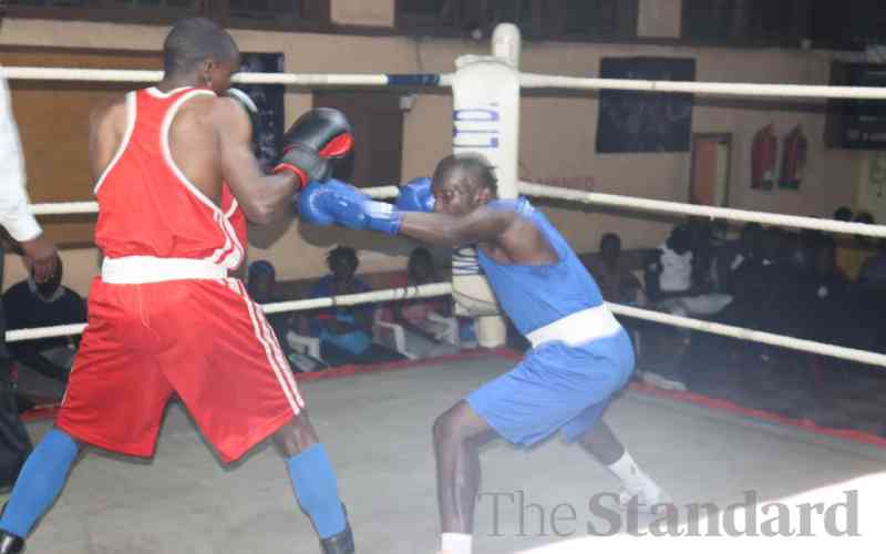 Africa Zone Three champion Bakari battles Oduor in the featherweight finals