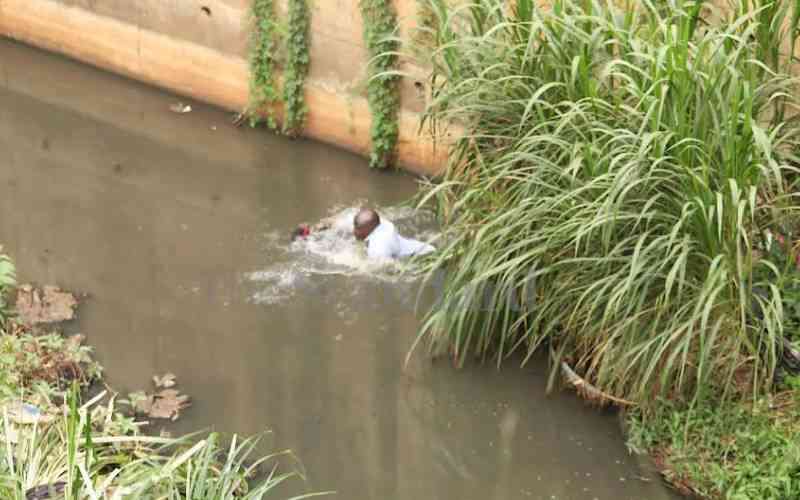 Driver dives into Nairobi River in failed attempt to flee crash scene