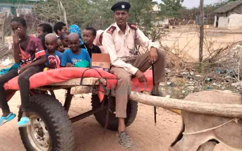 Garissa chiefs use donkey carts to drive up school enrolment