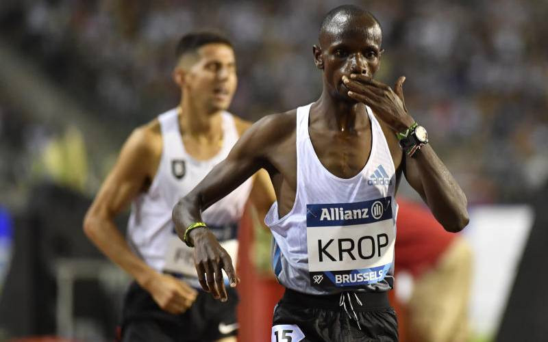 Krop races to world lead as Moraa sets new record