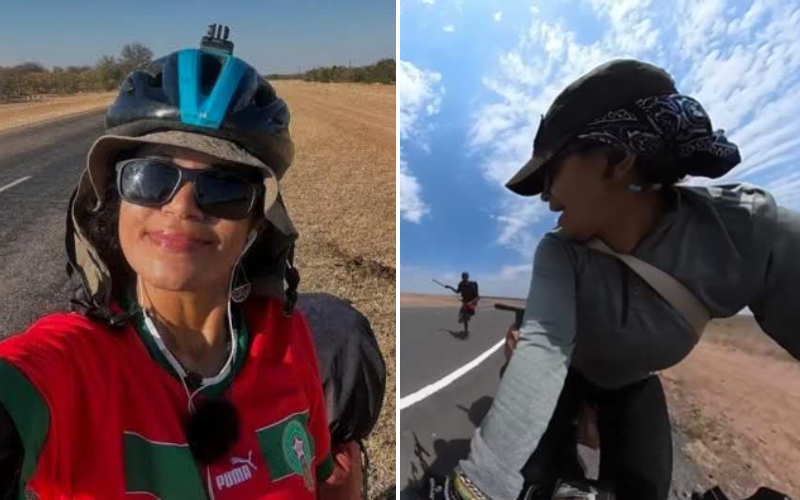 Moroccan cyclist defends Kenyans after viral video of man chasing her