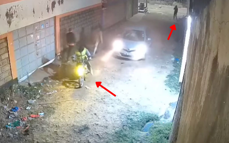 Heart-stopping CCTV footage captures motorist's narrow escape from attackers
