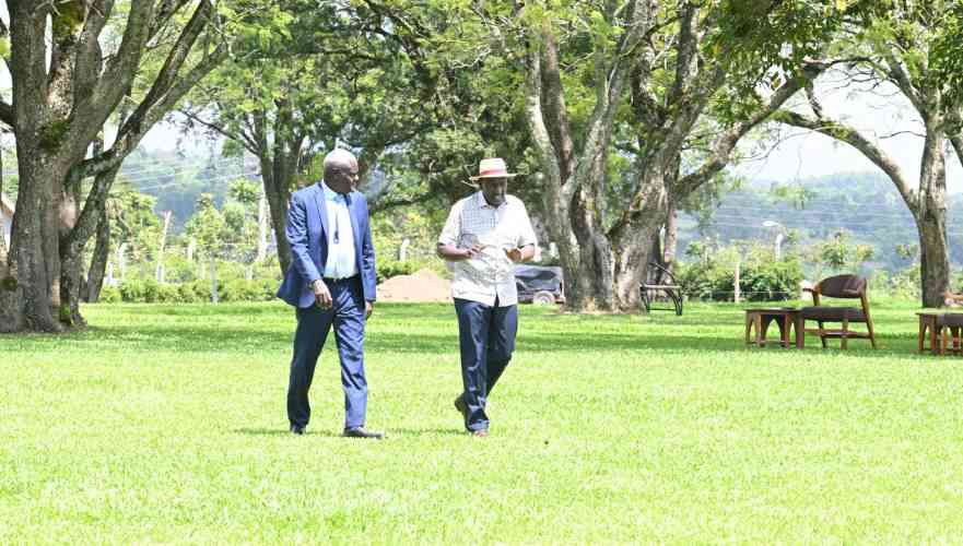 Ruto hosts AUC's Faki at his Kilgoris home