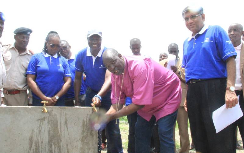 Magadi women drop the donkeys as dormant water pipeline flows again after 15 years