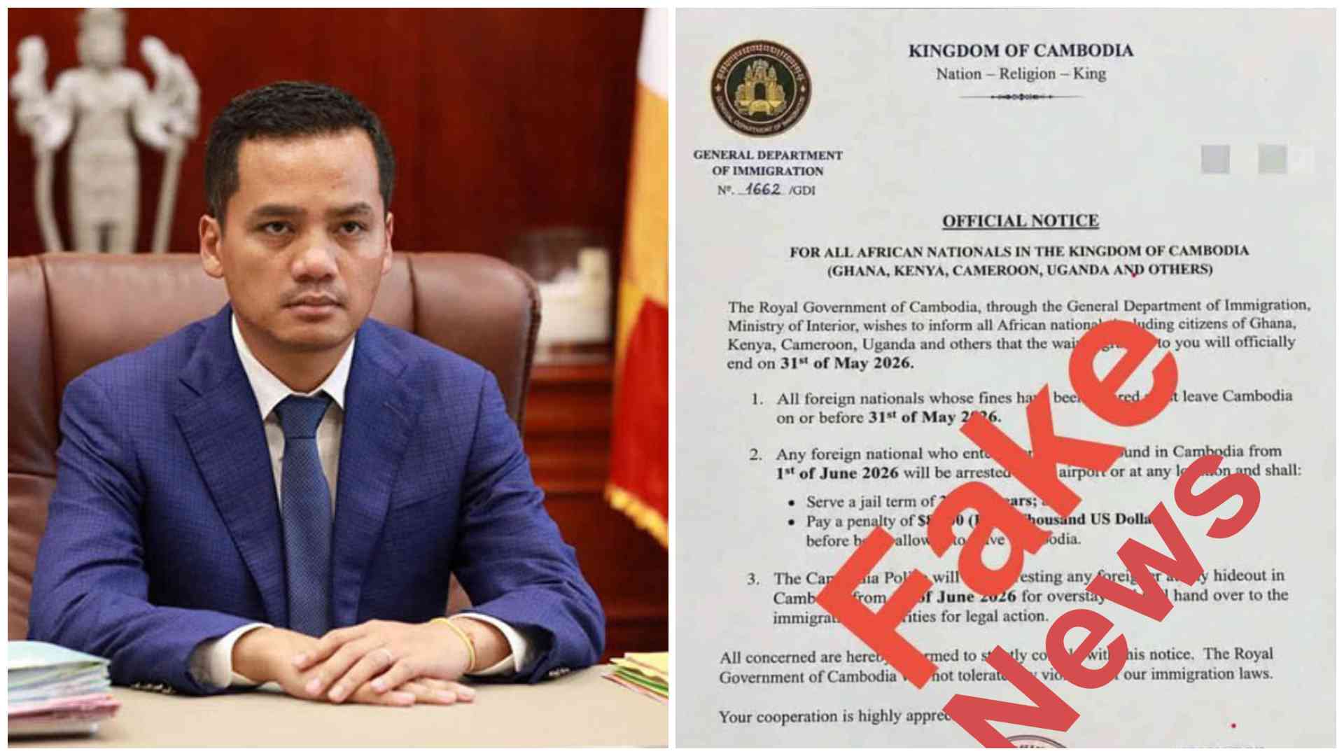 Cambodia denies viral claims it ordered African nationals to leave the country