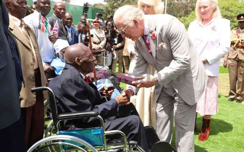 Photos: King Charles awards medal to 117-year-old war veteran