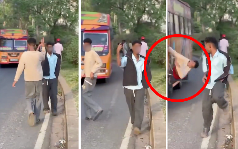 VIDEO: Somali youth hit by speeding bus during Tiktok shoot in chilling moment